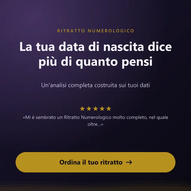 Ritratto Numerologico: un'analisi completa basata sulla tua data di nascita e sul tuo nome. Ordina il tuo ritratto.