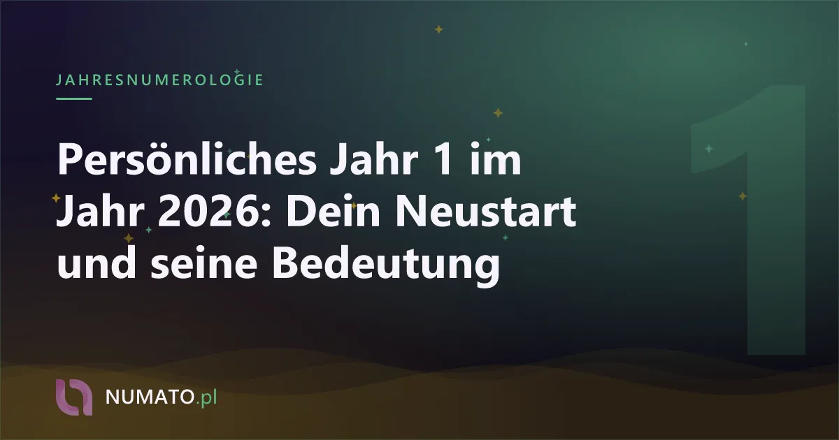Persönliches Jahr 1 im Jahr 2026: Dein Neustart und seine Bedeutung