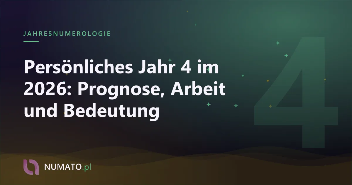 Persönliches Jahr 4 im 2026: Prognose, Arbeit und Bedeutung