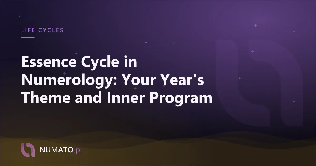 Essence Cycle in Numerology: Your Year's Theme and Inner Program