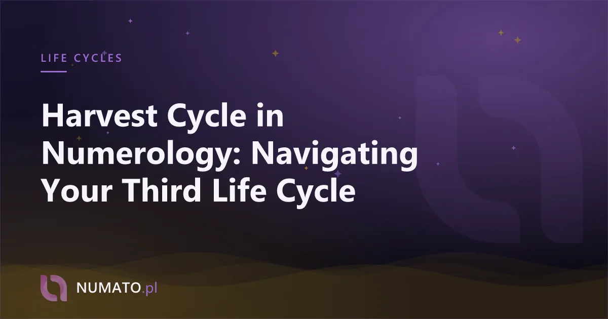 Harvest Cycle in Numerology: Navigating Your Third Life Cycle