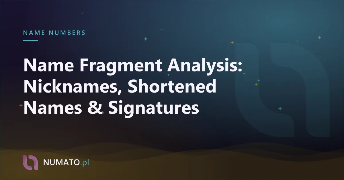 Name Fragment Analysis: Nicknames, Shortened Names & Signatures