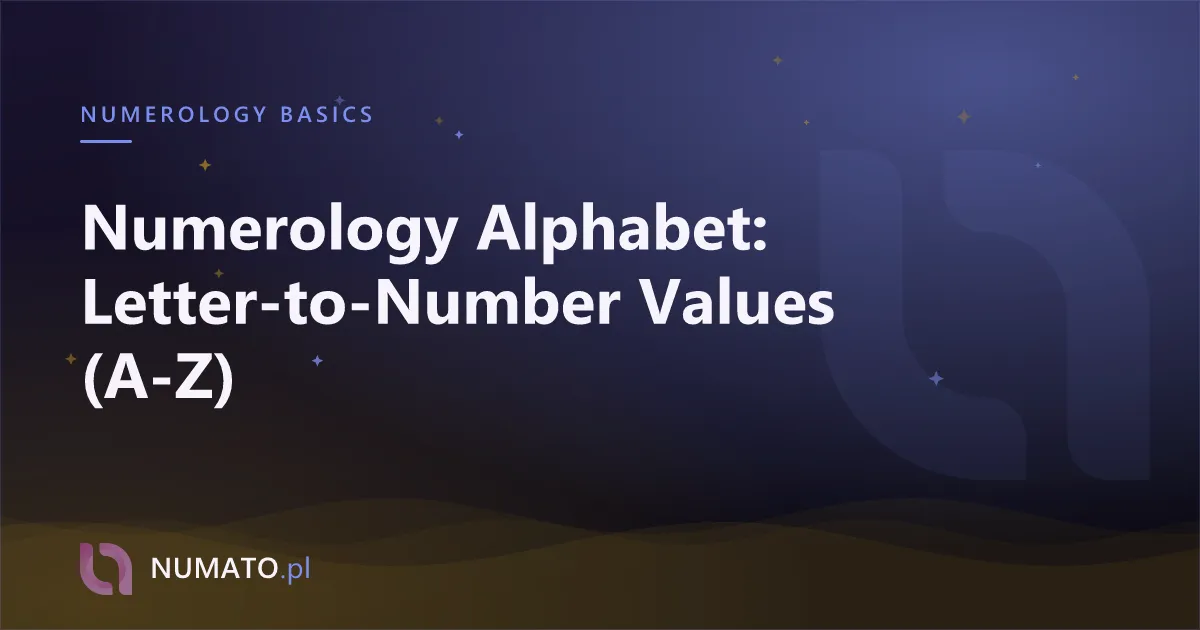Numerology Alphabet: Letter-to-Number Values (A-Z)