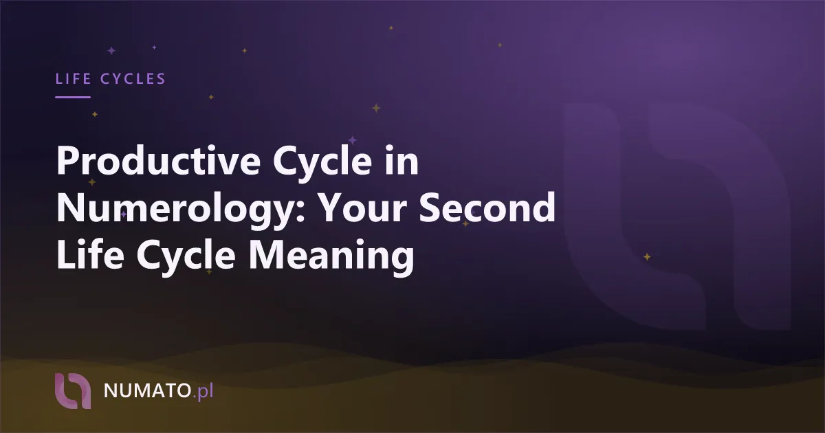 Productive Cycle in Numerology: Your Second Life Cycle Meaning