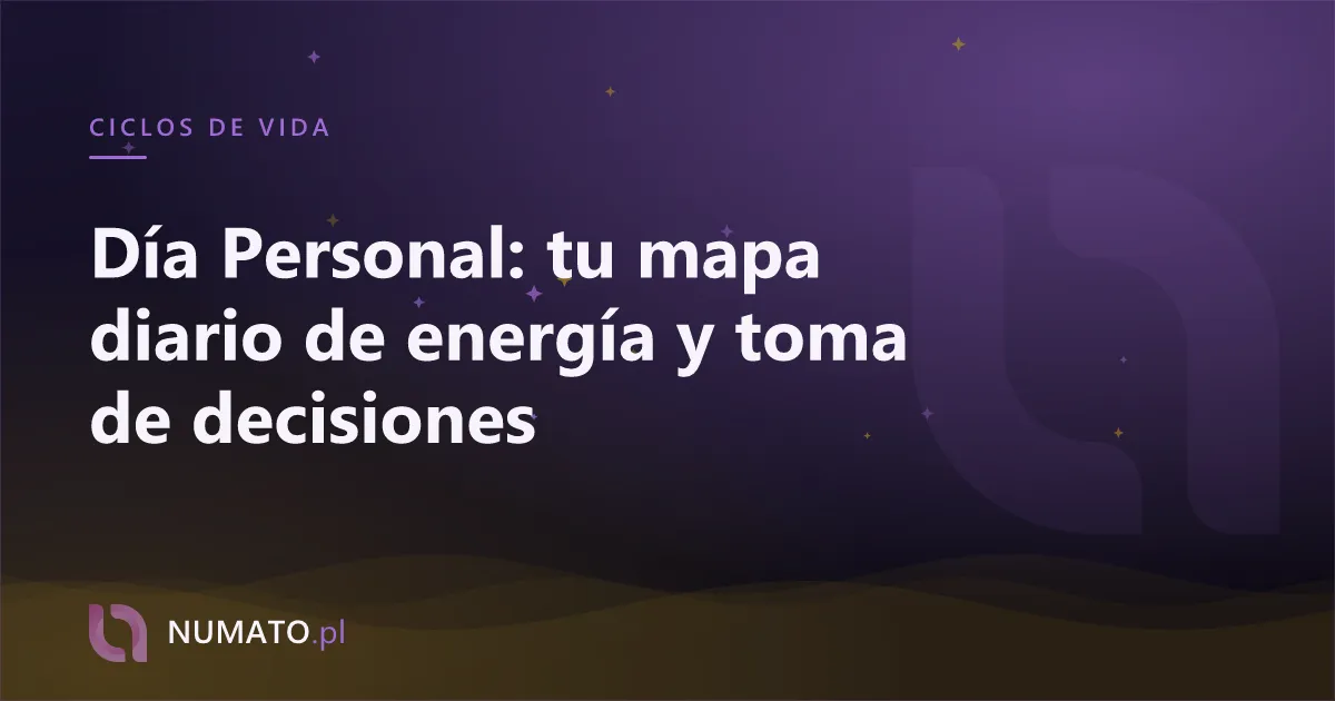 Día Personal: tu mapa diario de energía y toma de decisiones