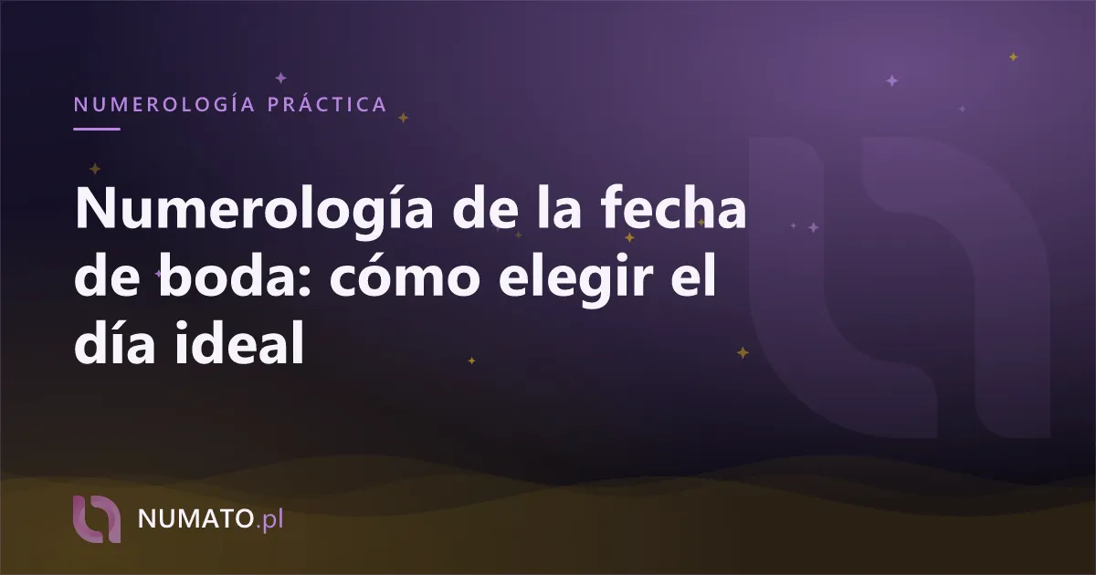 Numerología de la fecha de boda: cómo elegir el día ideal