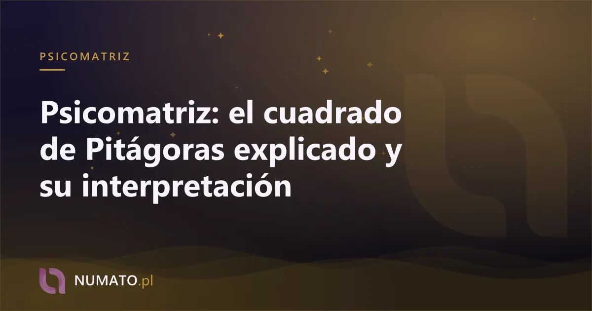 Psicomatriz: el cuadrado de Pitágoras explicado y su interpretación