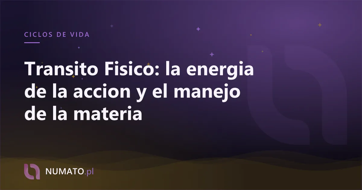 Transito Fisico: la energia de la accion y el manejo de la materia