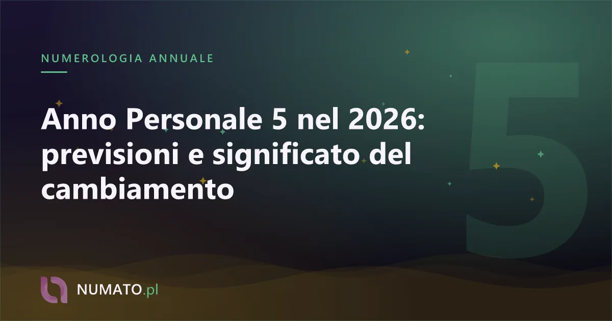 Anno Personale 5 nel 2026: previsioni e significato del cambiamento
