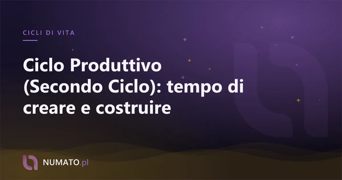 Ciclo Produttivo (Secondo Ciclo): tempo di creare e costruire