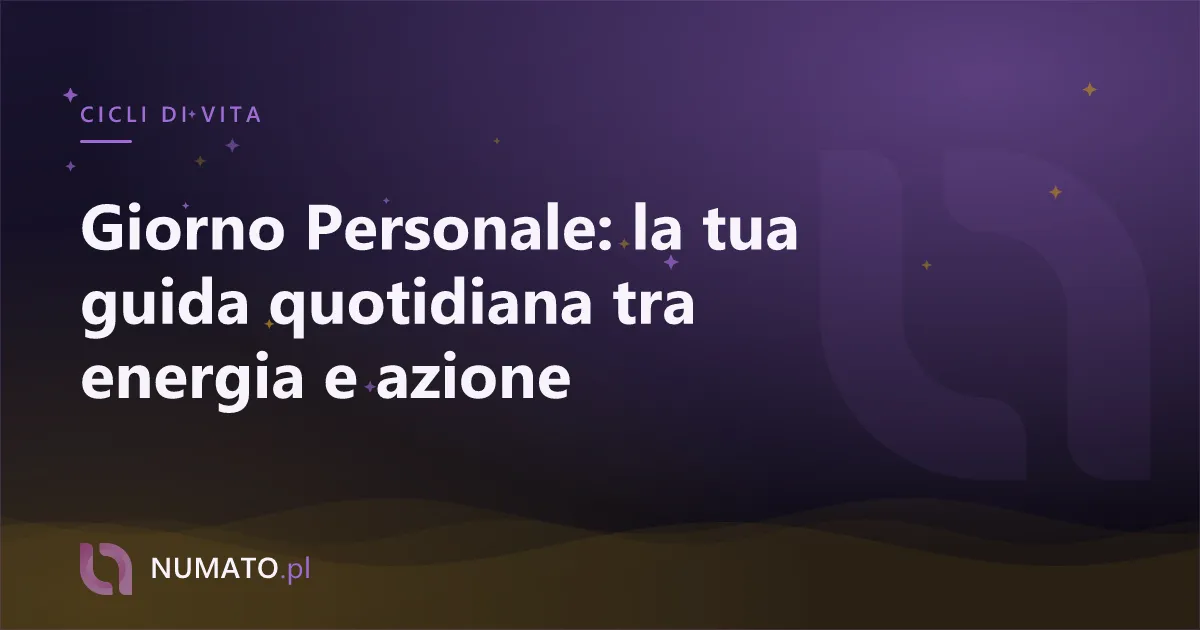 Giorno Personale: la tua guida quotidiana tra energia e azione