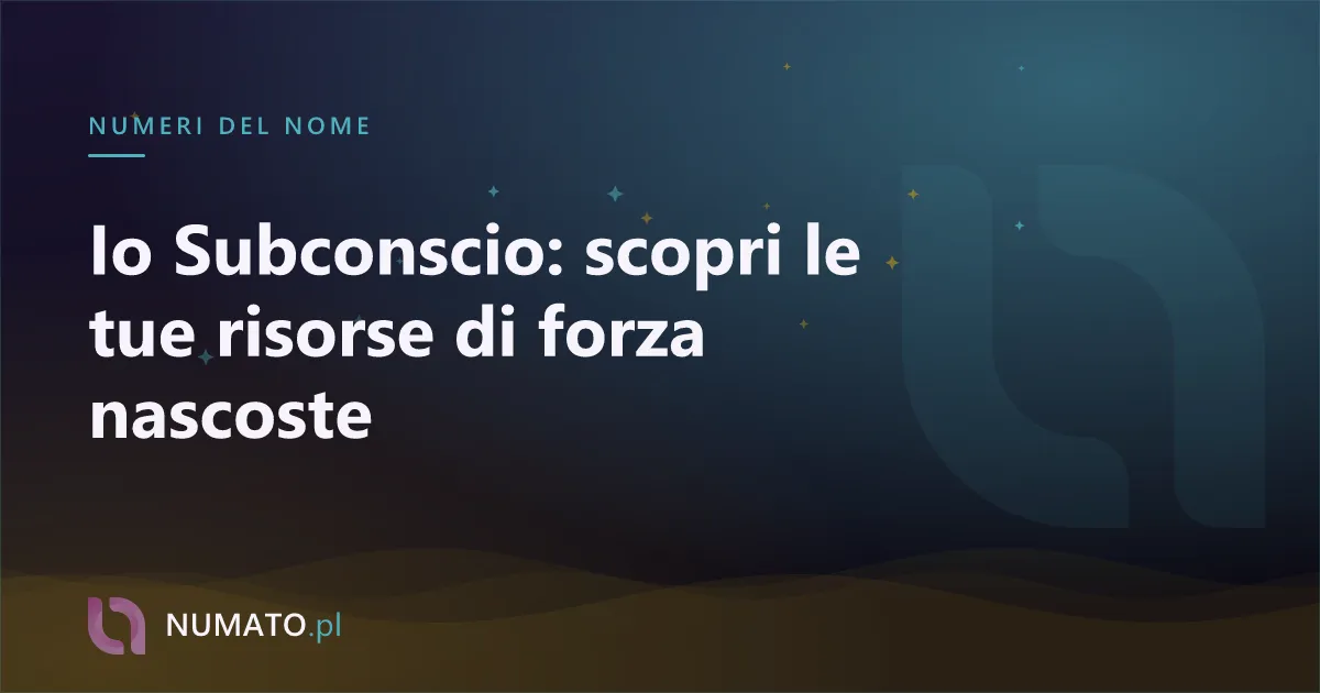 Io Subconscio: scopri le tue risorse di forza nascoste