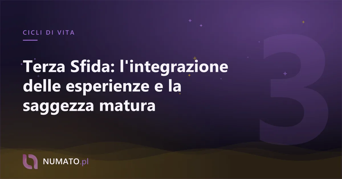 Terza Sfida: l'integrazione delle esperienze e la saggezza matura