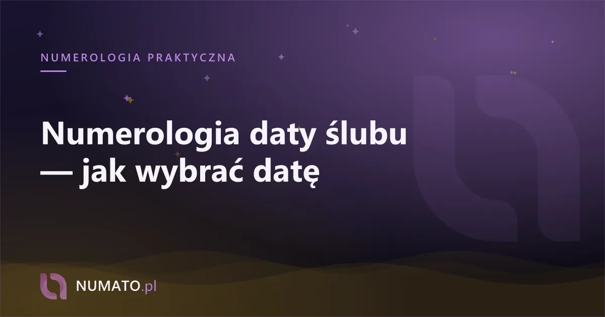 Numerologia daty ślubu — jak wybrać datę