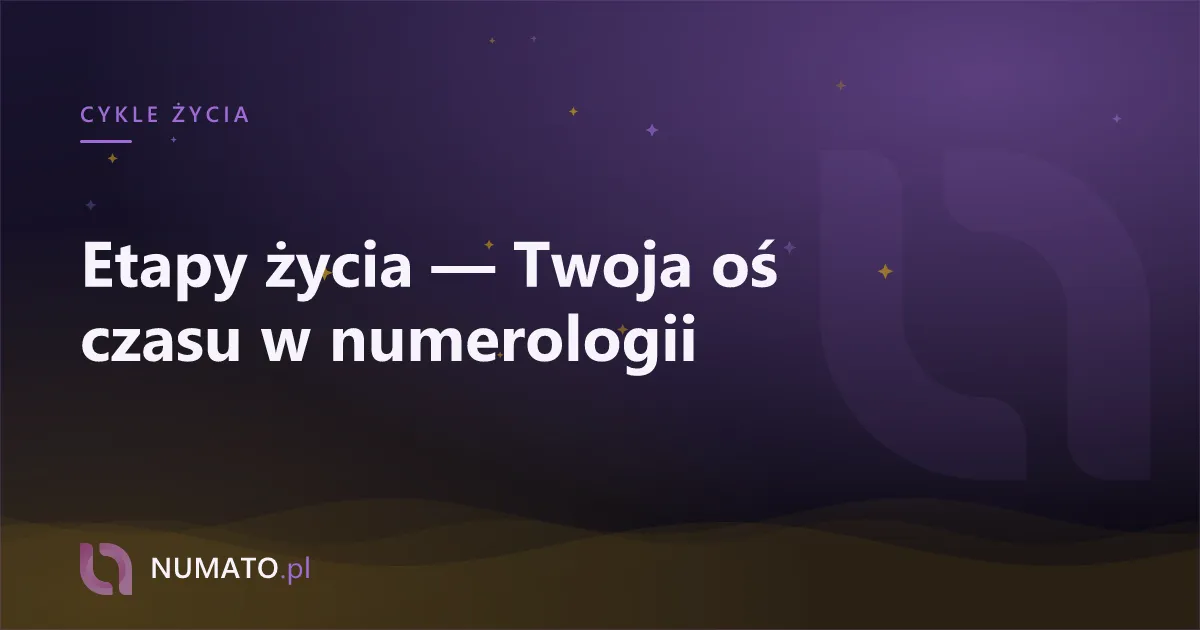 Etapy życia — Twoja oś czasu w numerologii