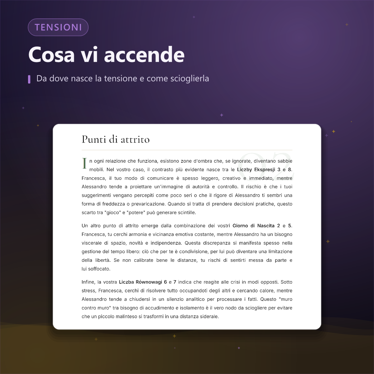 Analisi di coppia — punti di tensione