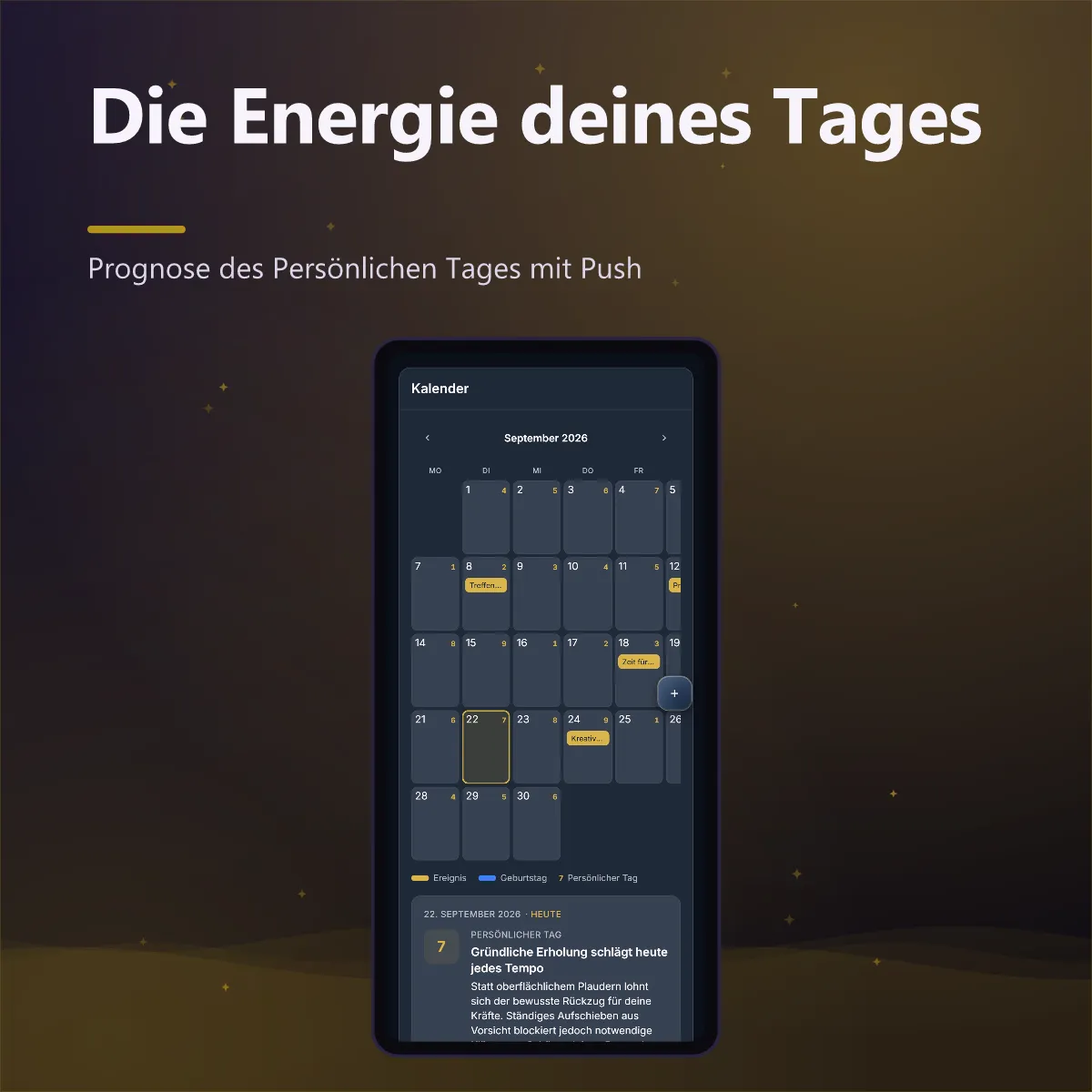 Numato Plus — Tagesprognose im Kalender