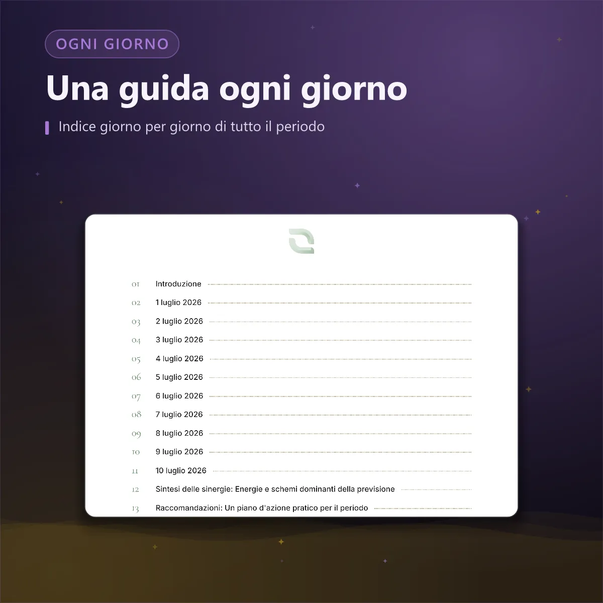 Previsione numerologica — elenco giorni