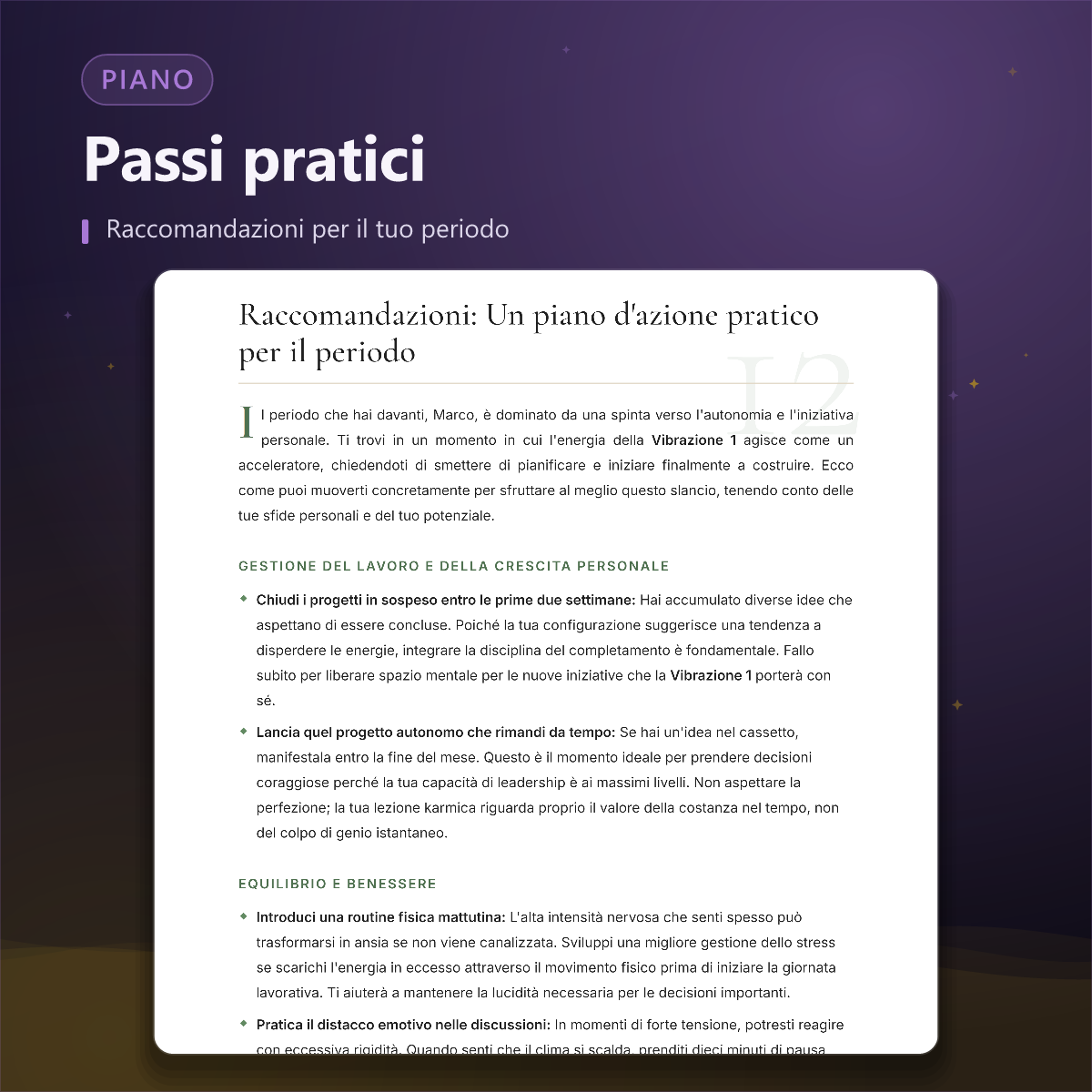 Previsione numerologica — raccomandazioni
